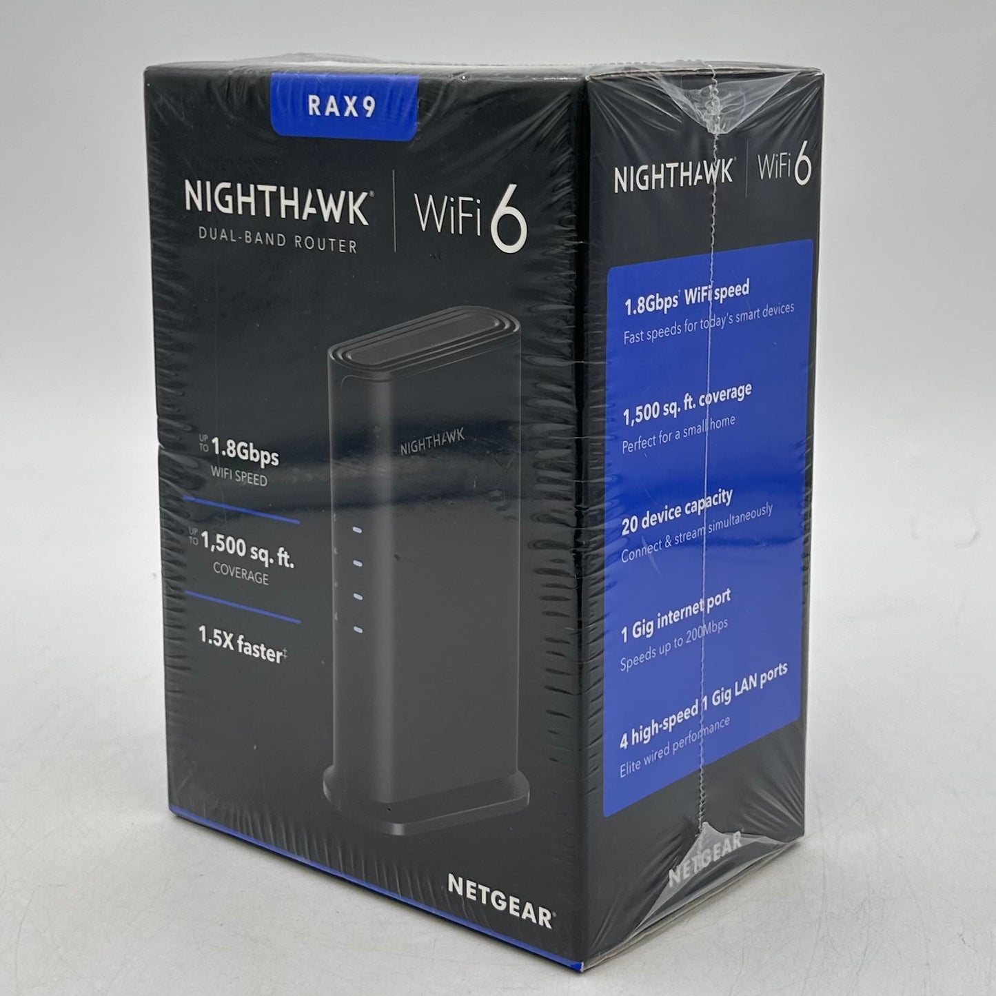 New NETGEAR Nighthawk AX1800 WiFi 6 RAX9-100PS Dual-Band Wireless Router