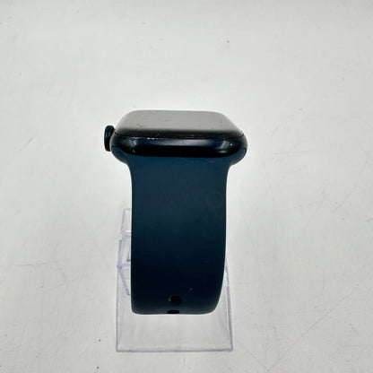 Factory Unlocked Apple Watch SE 2nd Gen 44MM Black Aluminum w/ Blue Sport Band
