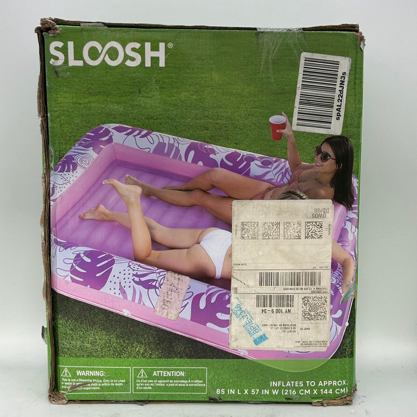 New Sloosh Pink Tropical Leaves Pool Suntan 40801