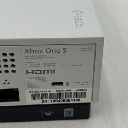 Microsoft Xbox One S 500GB Console Gaming System White 1681