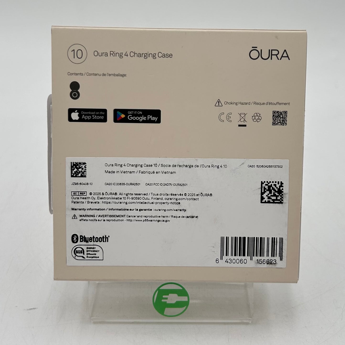 New Oura Ring 4 Size 10 Black Smart Ring Charging Case Only JZ95-60408-10