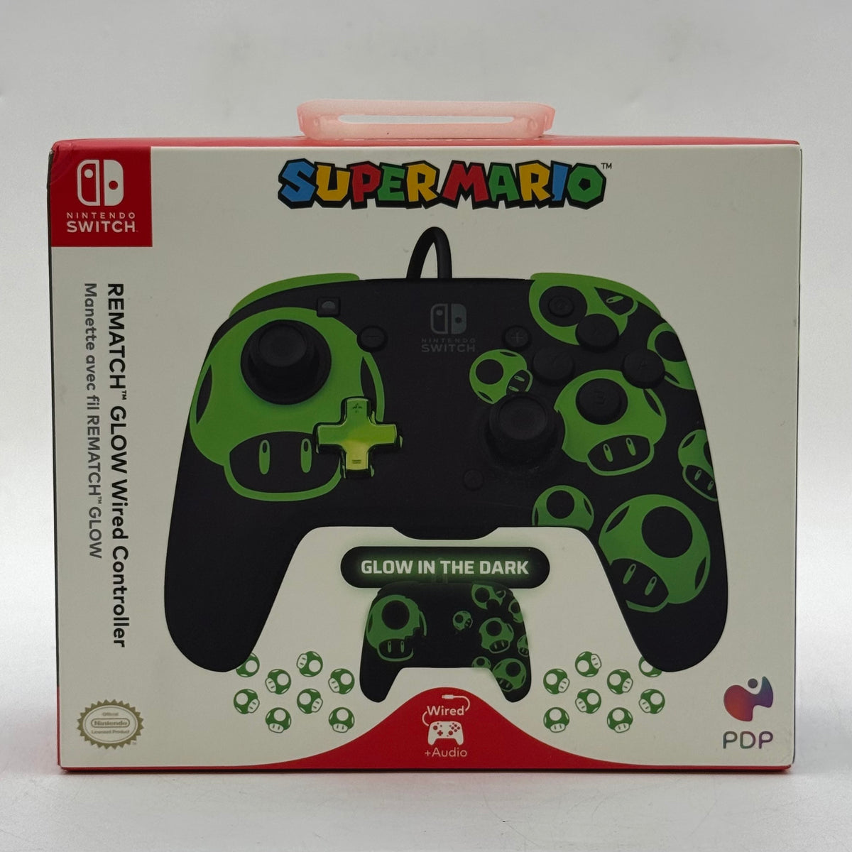 New PDP Rematch Glow Wired Glow In The Dark Controller Black