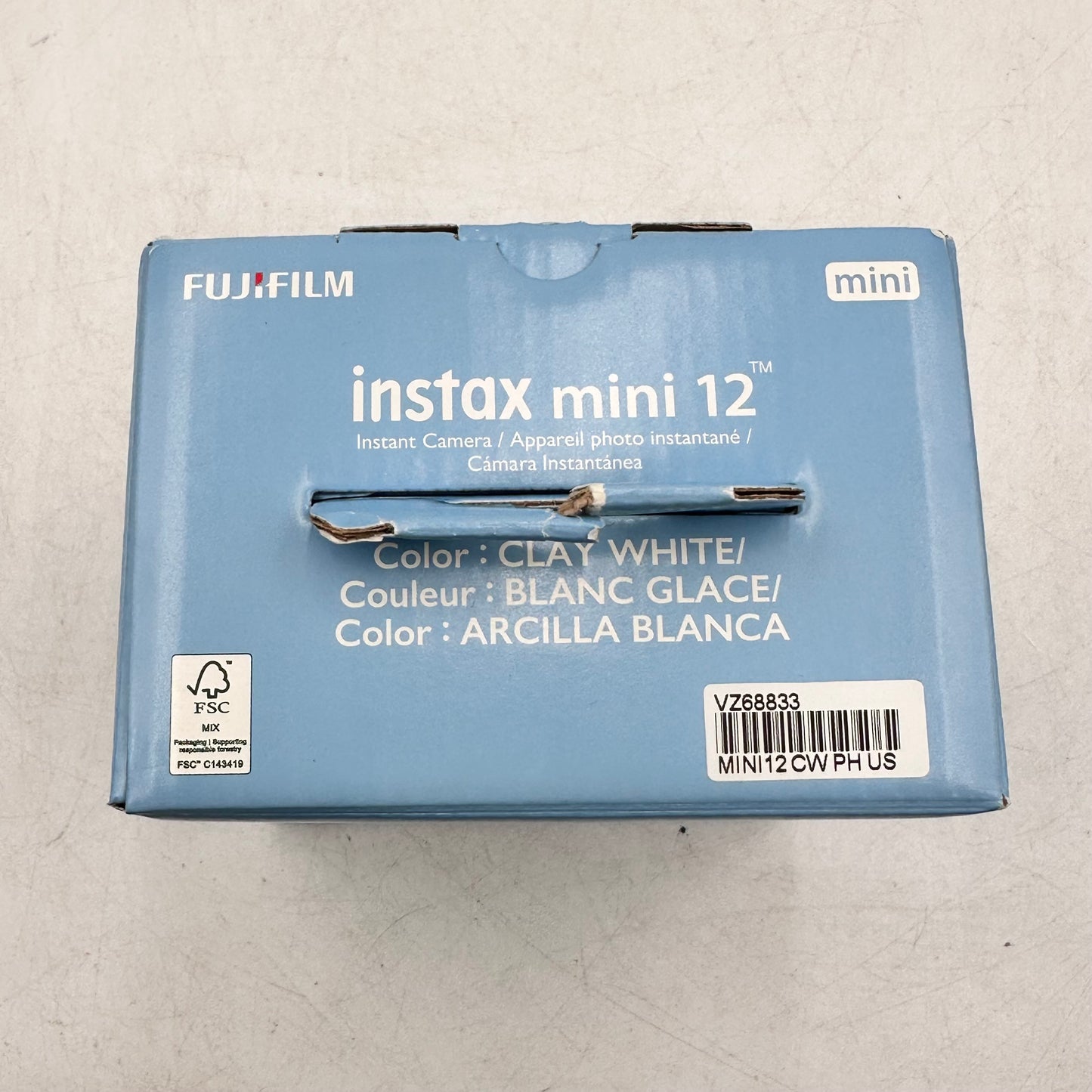 New Fujifilm Instax Mini 12 Instant Camera Clay White