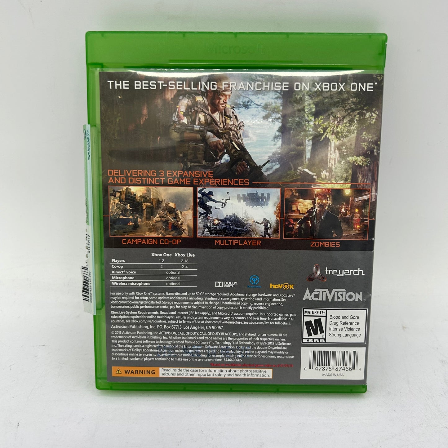 New Call Of Duty Black OPS III  (Microsoft Xbox One,  2015)