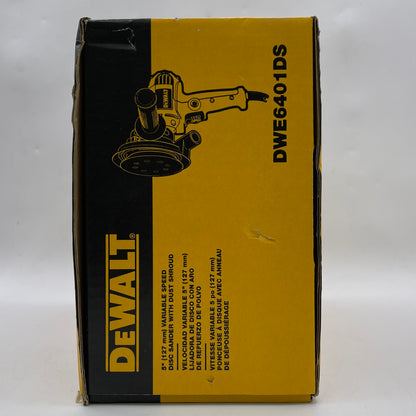 New DeWalt DWE6401DS 120V 5" Variable Speed Disc Sander with Dust Shroud
