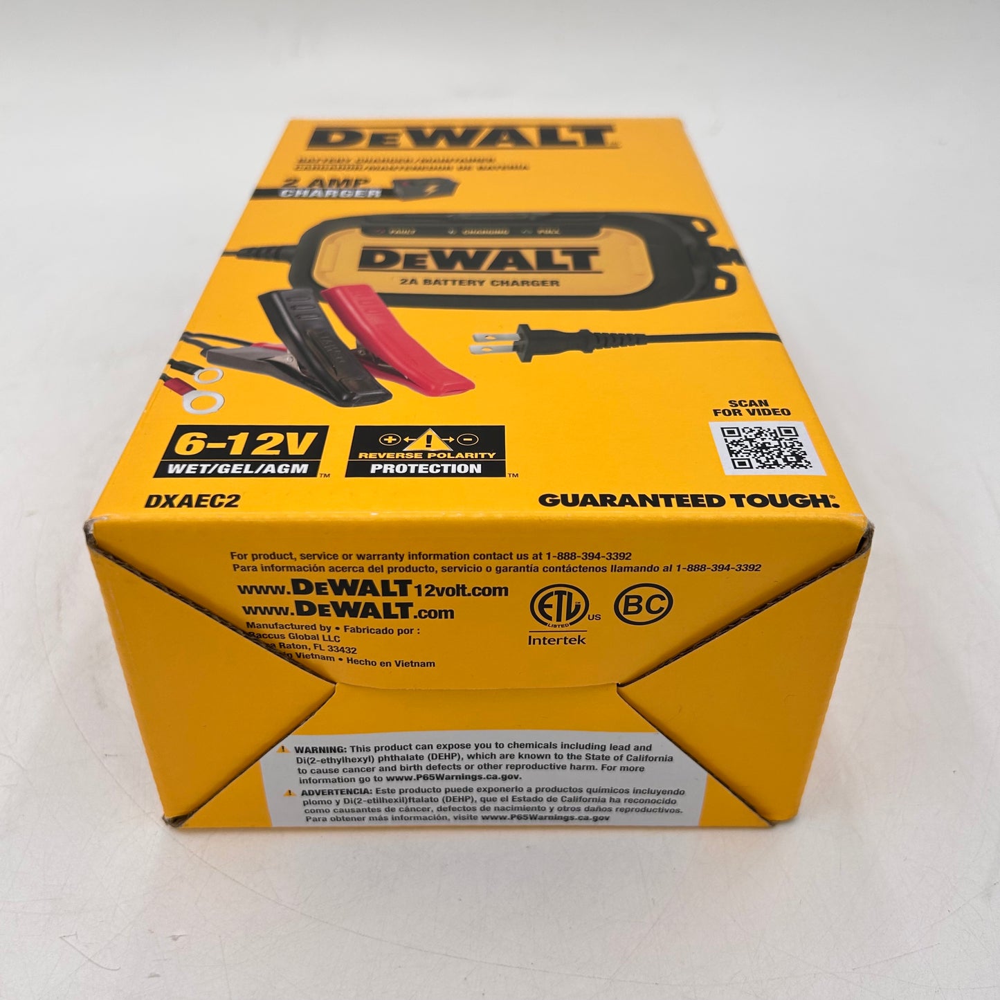New DeWalt DXAEC2 12V Battery Charger & Maintainer
