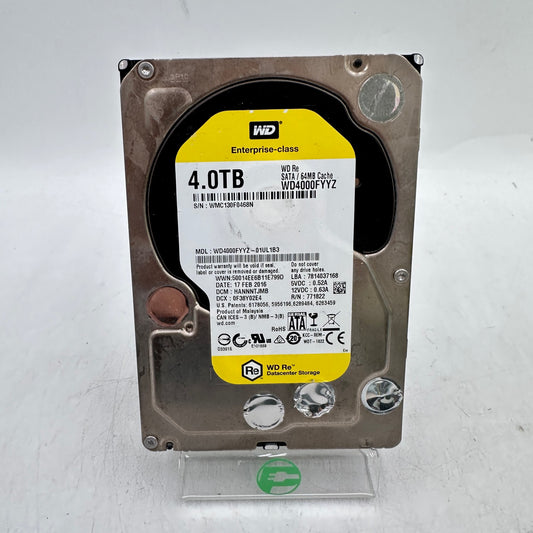 Western Digital WD 3.5" Re WD4000FYYZ 4TB SATA III 6Gbps HDD WD4000FYYZ-01UL1B3
