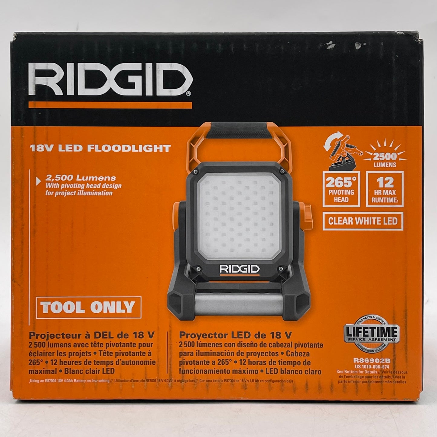 New Rigid R86902B 18V Led FloodLight