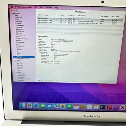 2015 Apple MacBook Air 13.3" i5 1.6GHz 8GB RAM 128GB SSD Silver A1466