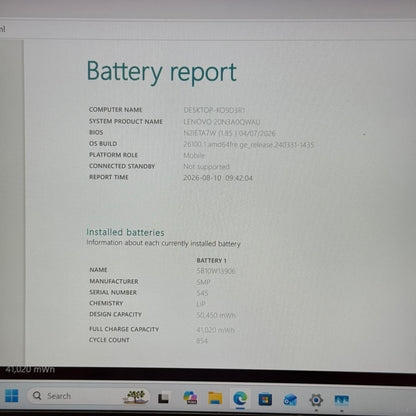 Lenovo ThinkPad T490 20N3 14" i7-8565U 1.8GHz 16GB RAM 256GB SSD