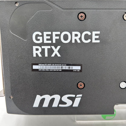 MSI GeForce RTX 5070 SHADOW 2X OC 12GB GDDR7 Graphics Card G5070-12S2C