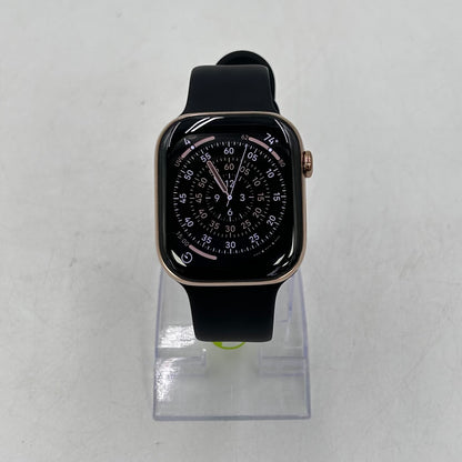 Unlocked Apple Watch Series 11 46MM Gold Titanium Black Sport Band MFC34LW/A