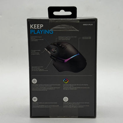 New Logitech G502 X Plus Lightspeed MR0089 Wireless Gaming Mouse Black