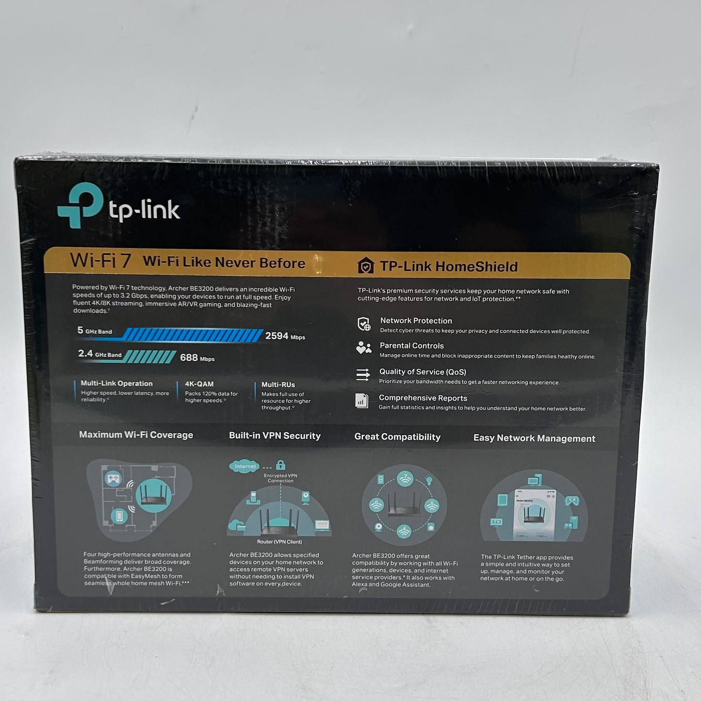New TP-Link Archer BE3200 Dual-Band Wi-Fi Router 0150604777