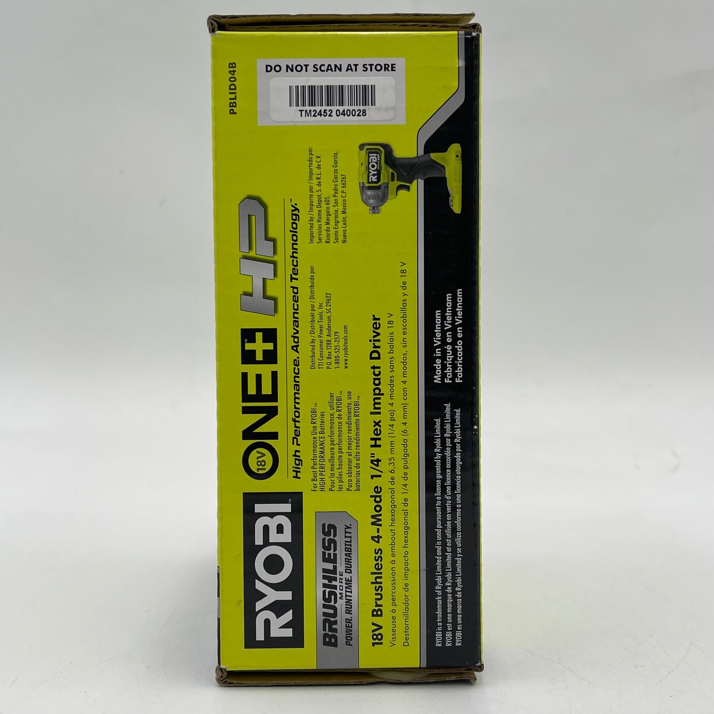 New Ryobi PBLID04B 18V Brushless 4-Mode 1/4" Hex Impact Driver