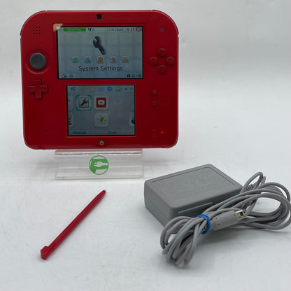 Nintendo 2DS Handheld Game Console Only FTR-001 Black/Red