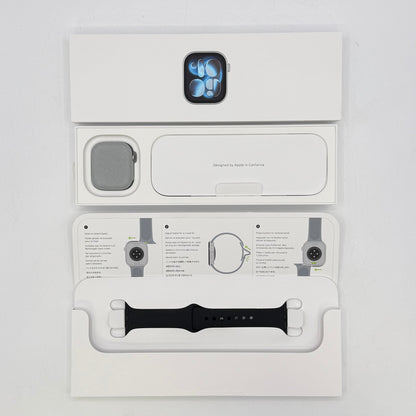 Unlocked Apple Watch Series 11 42MM Space Gray Aluminum Black Sport Band