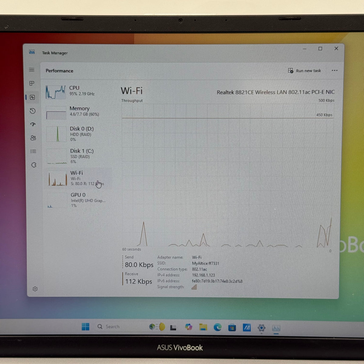 Asus Vivobook 17 X712J 17.3" i3-1005G1 1.2GHz 8GB RAM 1TB HDD 256GB SSD READ