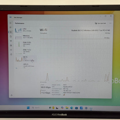 Asus Vivobook 17 X712J 17.3" i3-1005G1 1.2GHz 8GB RAM 1TB HDD 256GB SSD READ