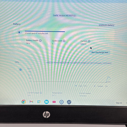 HP Chromebook 11A G8 EE 16W64UT 11.6" A4-9120C 1.6GHz 4GB RAM 32GB SSD