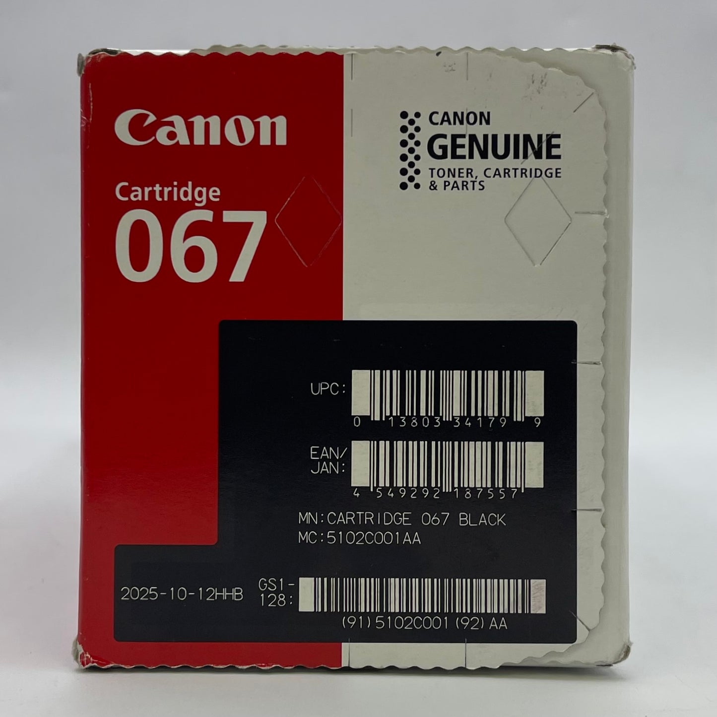 New Canon 067 5102C001AA Black Toner Cartridge