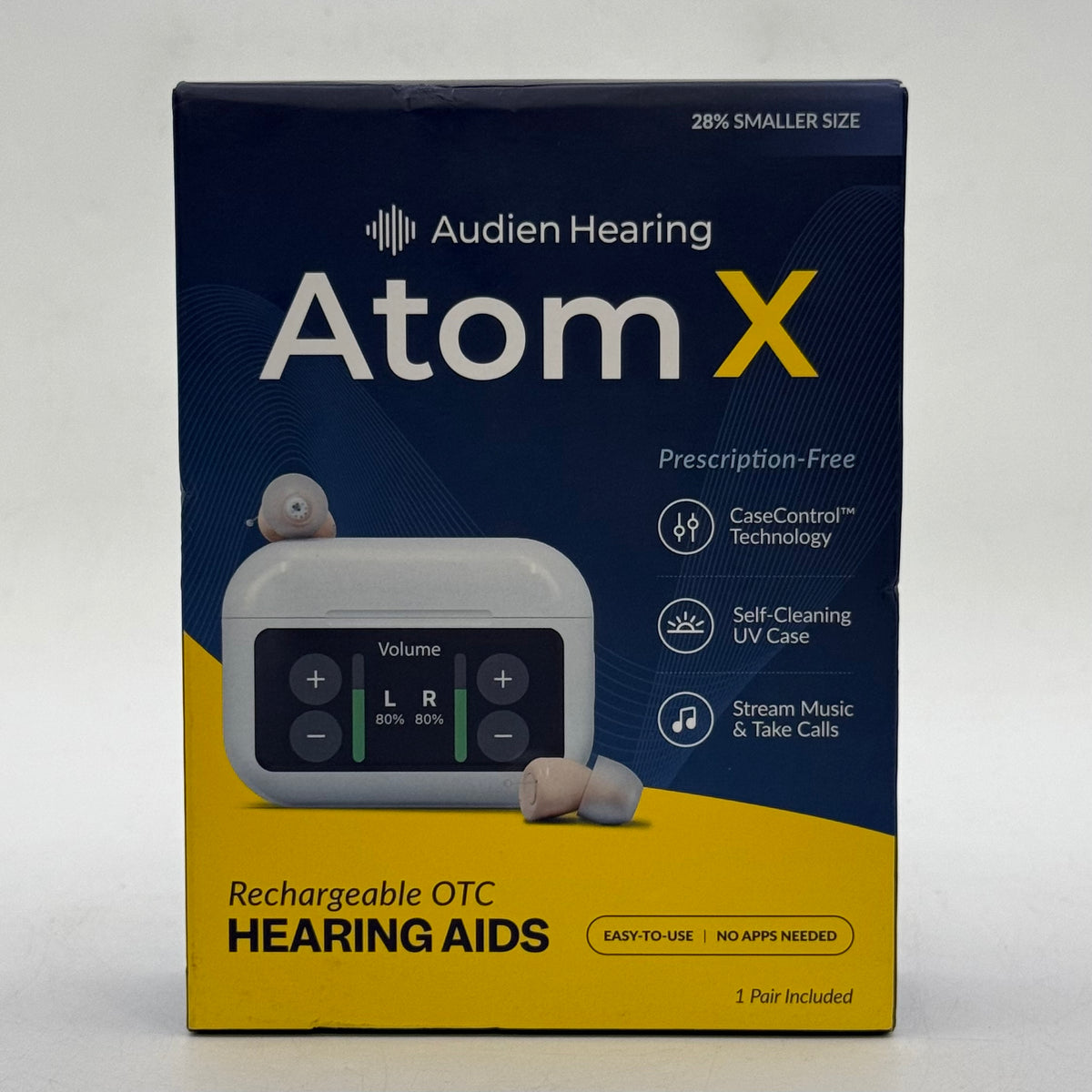 New Audien ATOM X Rechargeable OTC Hearing Aids