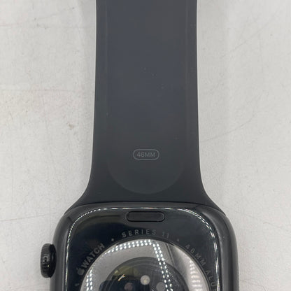 GPS Only Apple Watch Series 11 46MM Space Gray Aluminum Black Sport Band 