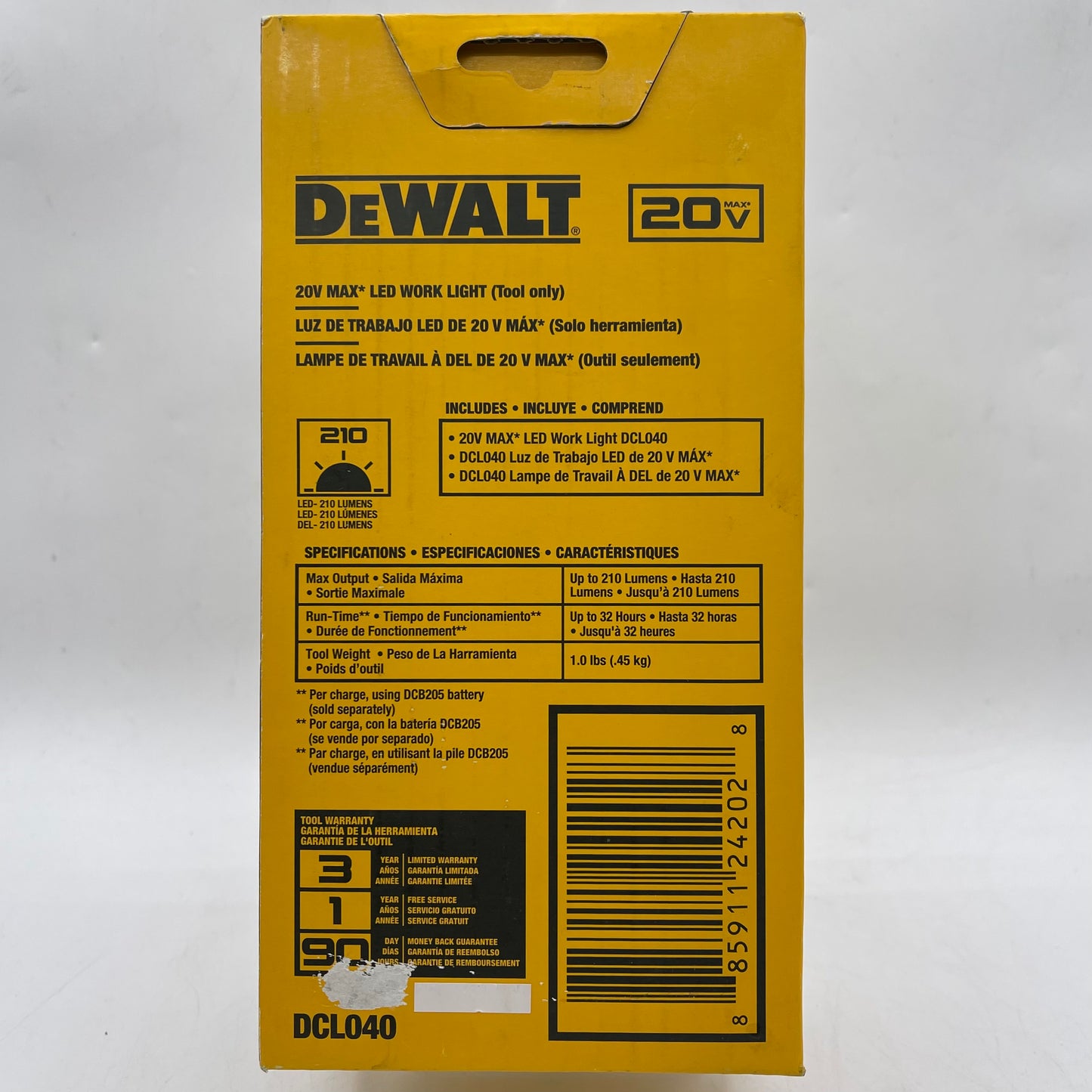 New DeWalt DCL040 20V MAX LED Portable Work Light