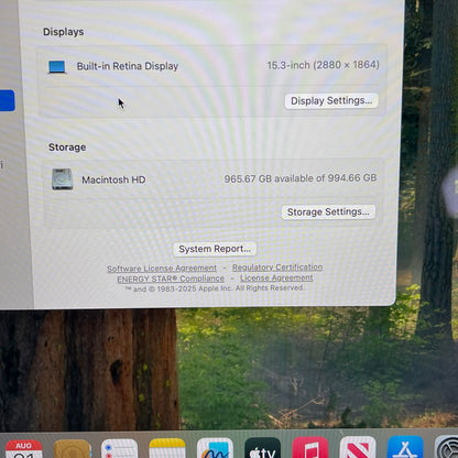 2024 Apple MacBook Air 15" M3 8C GPU 4.0GHz 24GB RAM 1TB SSD A3114