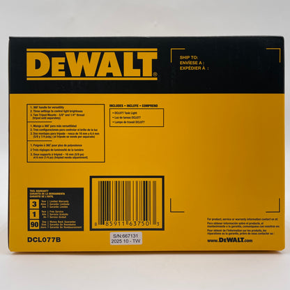 New DeWalt DCL077B 12v/20v MAX Compact Task Light