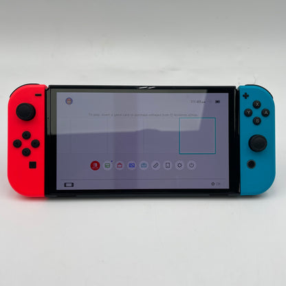 Nintendo Switch OLED Video Game Console HEG-001 Red/Blue