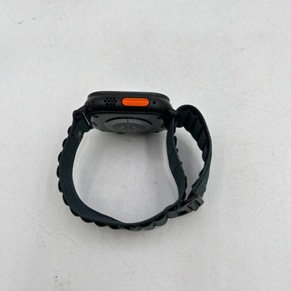 Unlocked Apple Watch Ultra 2 49MM Black Titanium Green Alpine Loop MX4R3LW/A