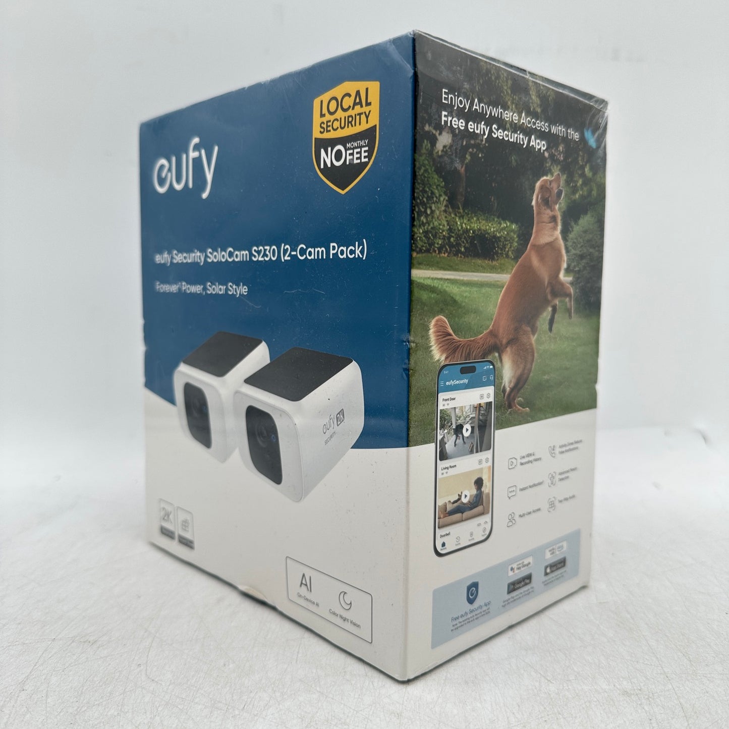 New eufy SoloCam S230 (2-Cam Pack) Bullet Security Camera T8124R