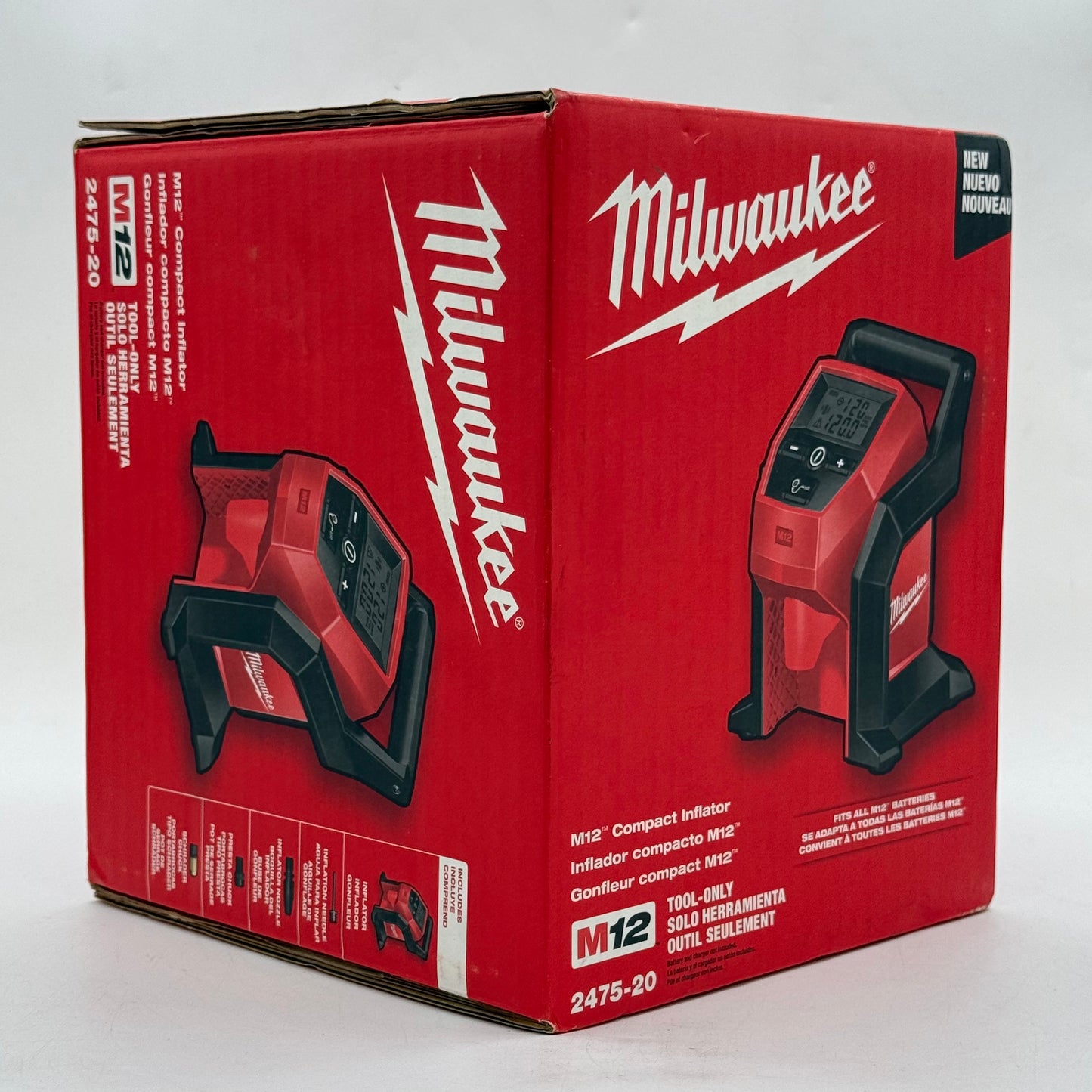 New Milwaukee 2475-20 M12 12V Compact Inflator