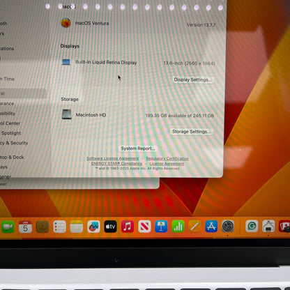 Broken 2022 Apple MacBook Air M2 8C GPU 3.5GHz 8GB 256GB A2681 Remotely Managed