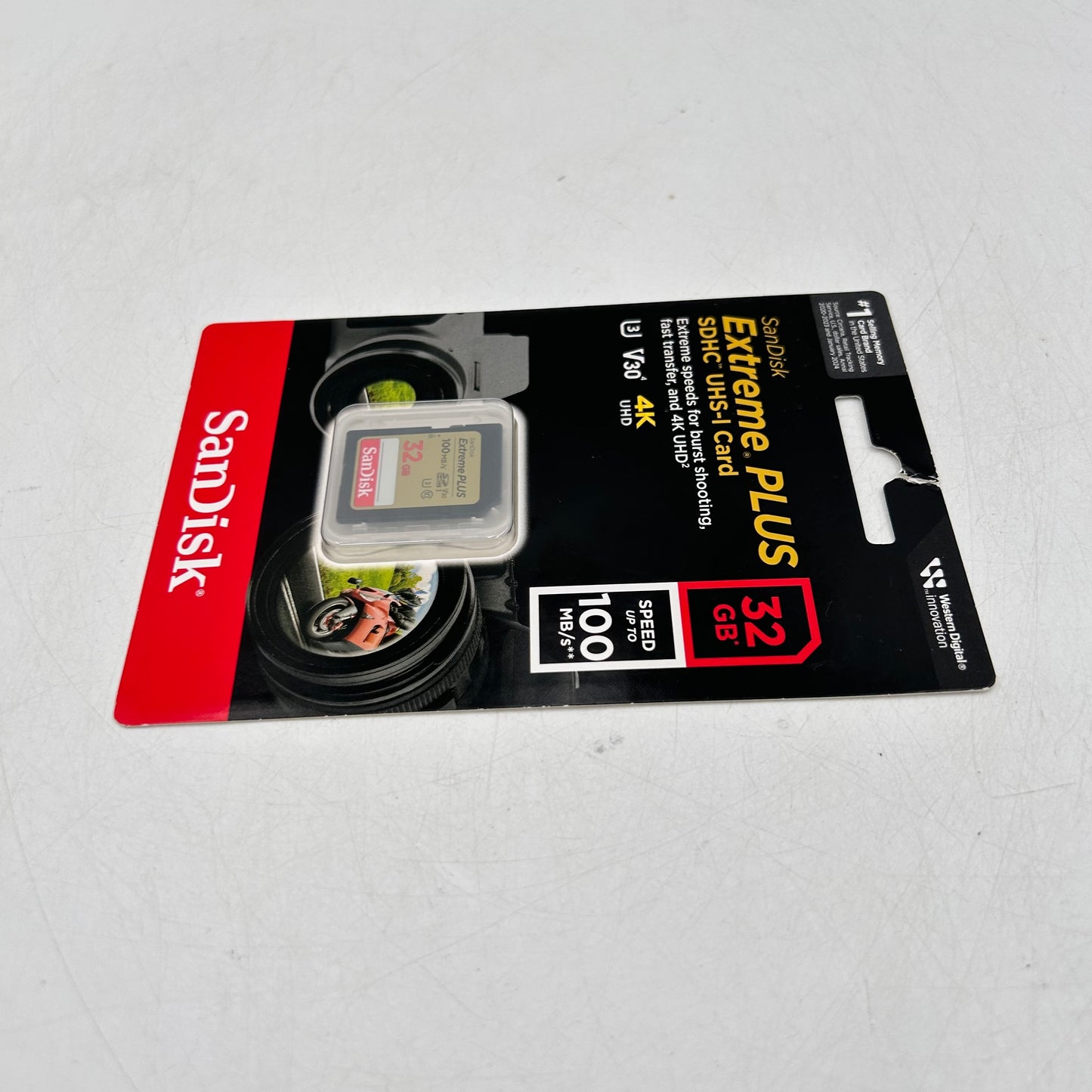 New SanDisk Extreme Plus 32GB 100MB/s SDHC Card 4K SDSDXWT-032G-APCIN