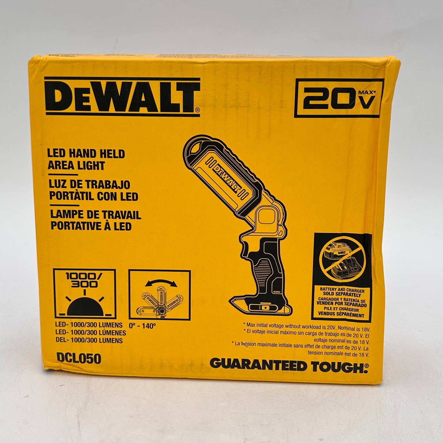 New DeWalt DCL050 20V MAX LED Handheld Area Light