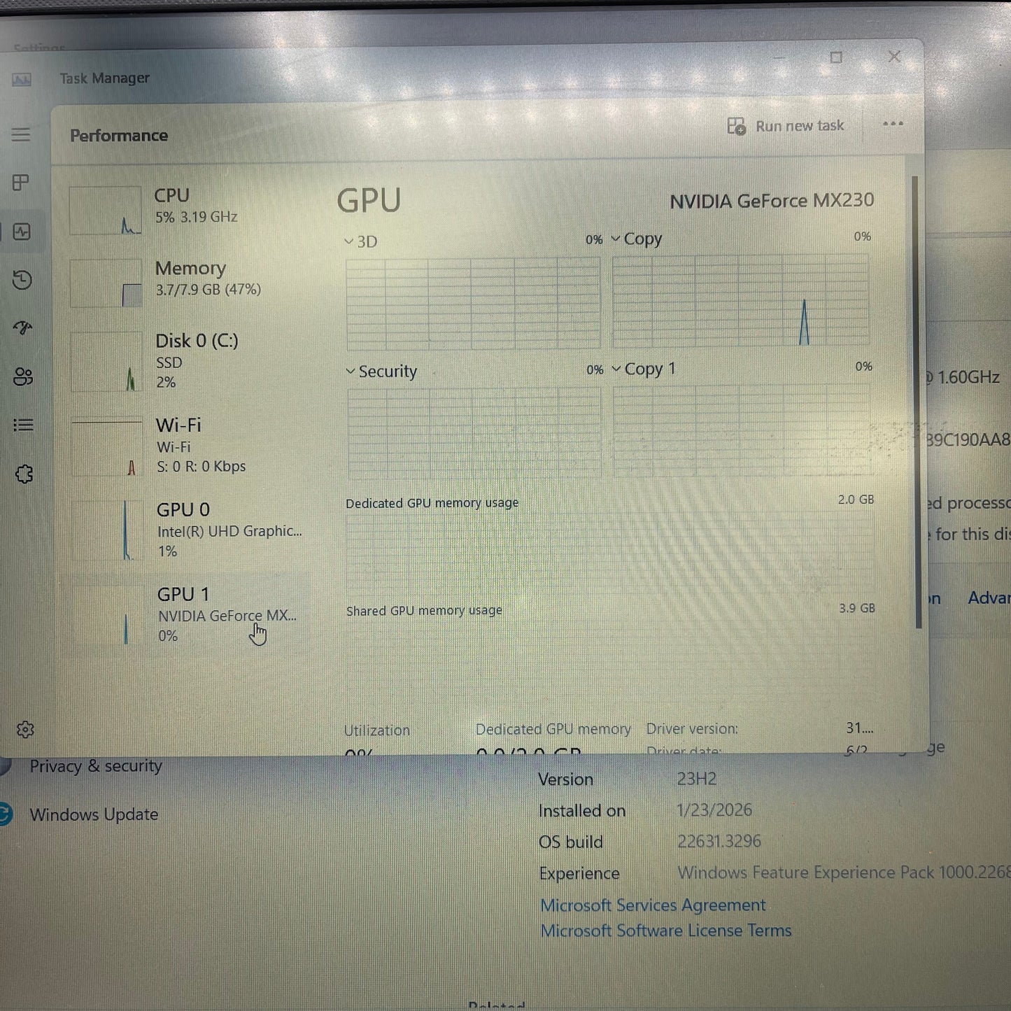 Asus Vivobook 15 X512F 15.6" i5-8265U 1.6GHz 8GB RAM 512GB SSD GeForce MX230