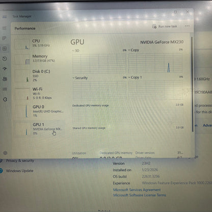 Asus Vivobook 15 X512F 15.6" i5-8265U 1.6GHz 8GB RAM 512GB SSD GeForce MX230