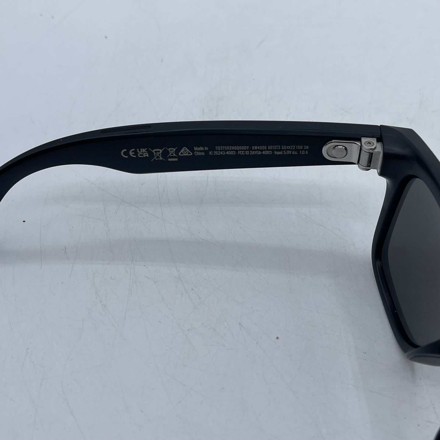Ray-Ban Meta Wayfarer Gen 1 Matte Black Polarized RW4006 601ST3 AI Smart Glasses