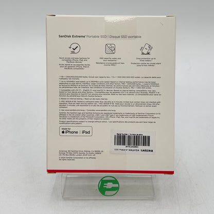 New SanDisk Portable Extreme Portable SSD 2TB USB-C to USB-C SSD SDSSDE62-2T00