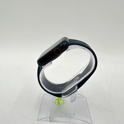 Factory Unlocked Apple Watch SE 2nd Gen 44MM Black Aluminum w/ Blue Sport Band