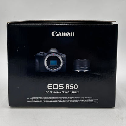 New Canon EOS R50 24.2MP Mirrorless Camera Kit w/ RF-S 18-45mm Lens