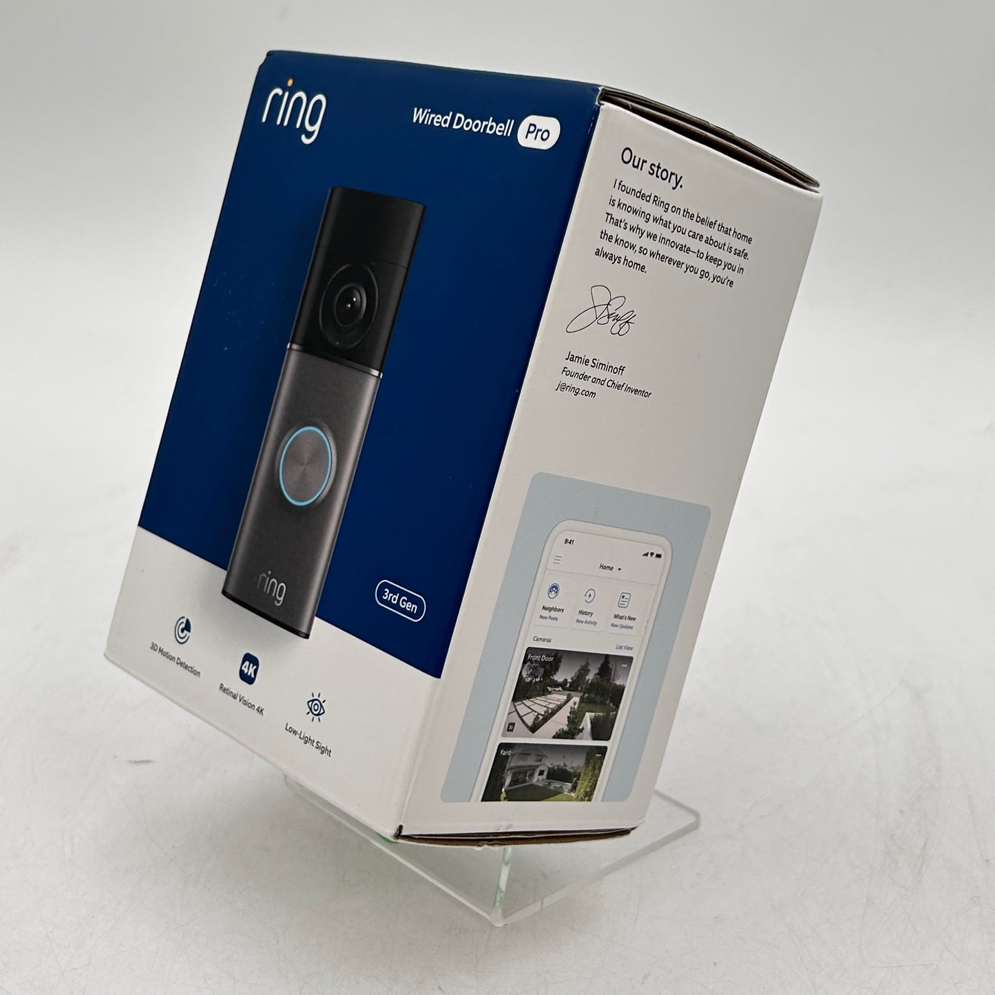 New Ring Wired Doorbell Pro Video Doorbell Black 5DFYA2 3rd Gen