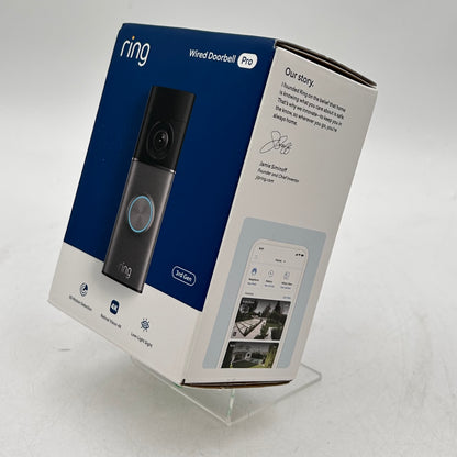 New Ring Wired Doorbell Pro Video Doorbell Black 5DFYA2 3rd Gen