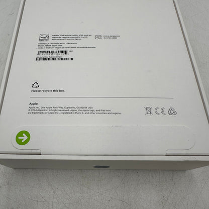 New WiFi Only Apple iPad mini (A17 Pro) 128GB Blue MXN73LL/A