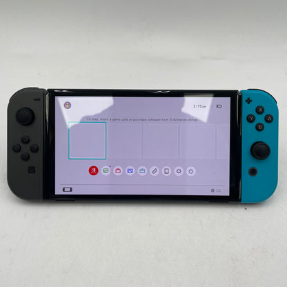Nintendo Switch OLED Console Gaming System HEG-001 Gray/Blue