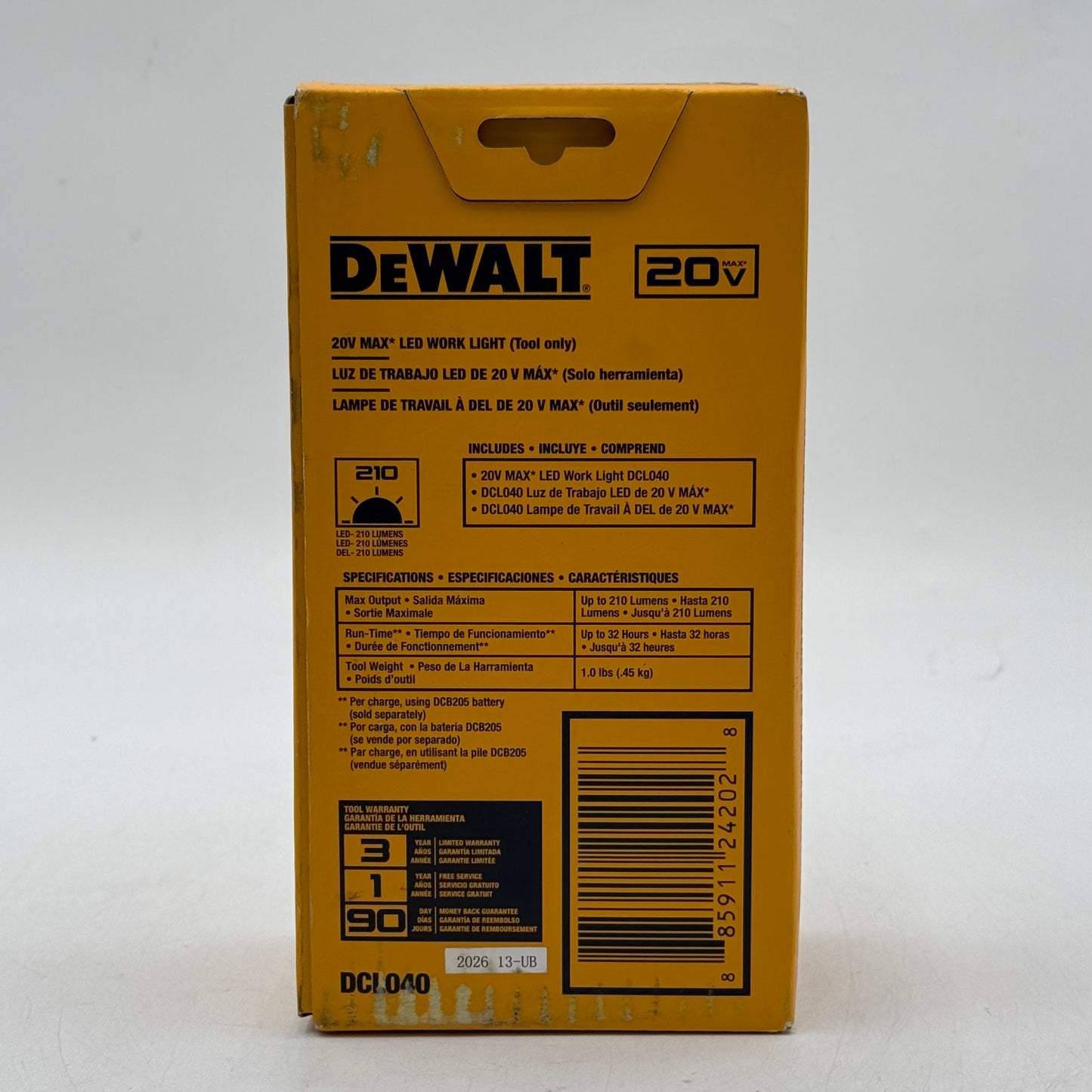 New DeWalt DCL040 20V MAX LED Work Light