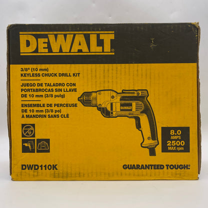 New DeWalt DWD110K Keyless Chuck Drill Kit