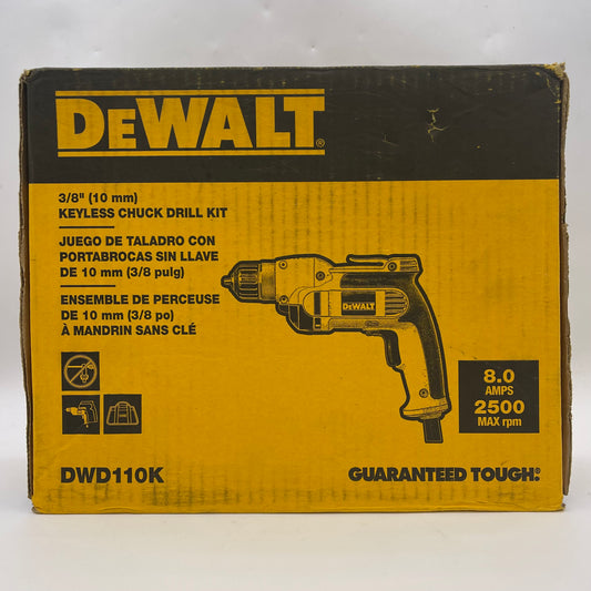 New DeWalt DWD110K Keyless Chuck Drill Kit